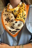 Matteao Silky Blend Square Scarf Orange